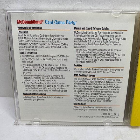 Vintage 1997 McDonalds McDonaldland Computer Card Game CD #4 Party CD-ROM 3-7 - Picture 2 of 5